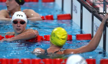 Katie Ledecky's time of 4:02.19 led the field in the women's 400m freestyle heats.