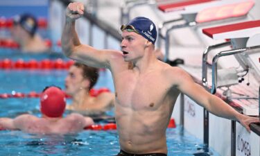 France's Leon Marchand won the men's 400m IM at the Paris Olympics.