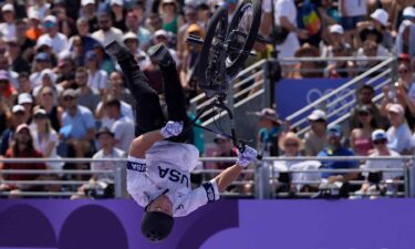 Marcus Christopher in the men's BMX freestyle final.