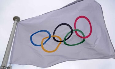 Flag with Olympic Rings