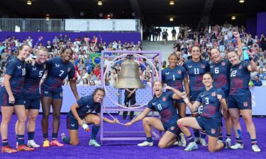 U.S. women's rugby team poses for a photo.