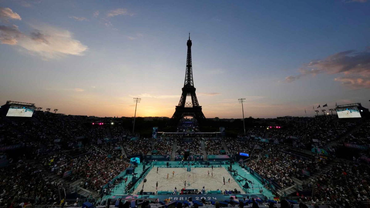 Eiffel Tower at sunset