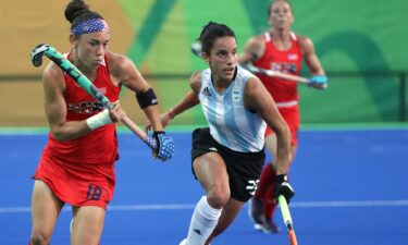 Maria Pilar Campoy of Argentina faces off against the U.S. during the 2016 Olympics in Rio de Janeiro