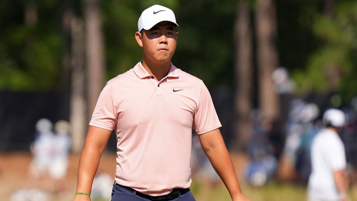 Tom Kim at the 2024 U.S. Open