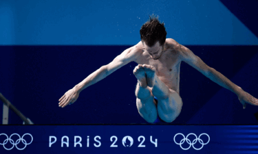 Gary Hunt dives for France at the 2024 Paris Olympics