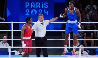 Atheyna Bylon of Panama after winning her boxing semifinal