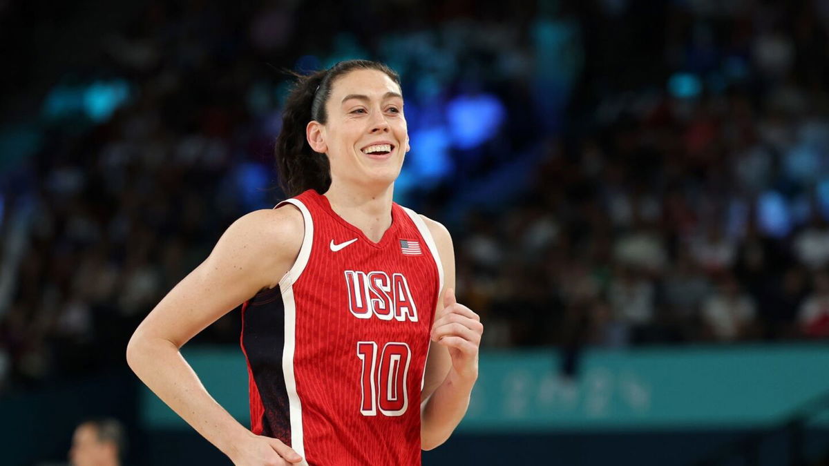 Breanna Stewart smiles vs. Nigeria