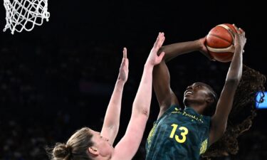 Ezi Magbegor goes up for layup vs. Belgium