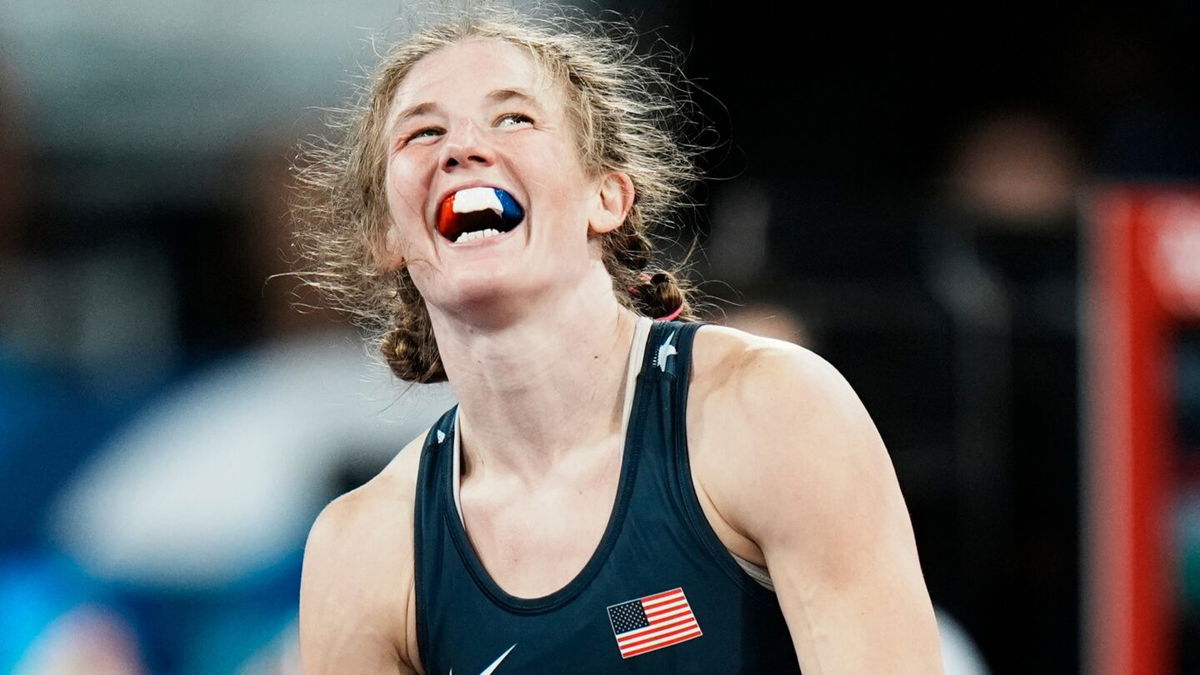 Sarah Hildebrandt smiles during the 2024 Paris Olympics