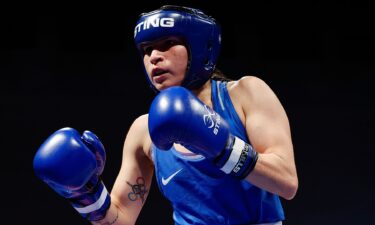 Jennifer Lozano in the boxing ring