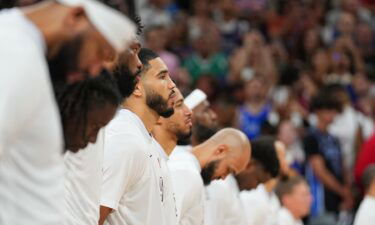 U.S. men's team during National Anthem