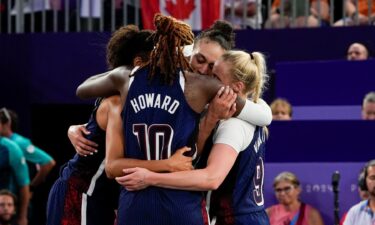 U.S. women's 3x3 team celebrates bronze medal win over Canada