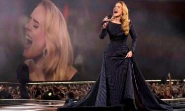 Adele performs on stage in Munich.