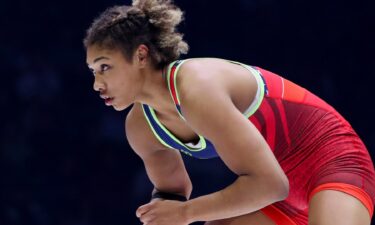 Kennedy Blades wrestles Adeline Gray (not pictured) in the 76 kilograms freestyle Championship Final during day two of the U.S. Olympic Wrestling Team Trials.