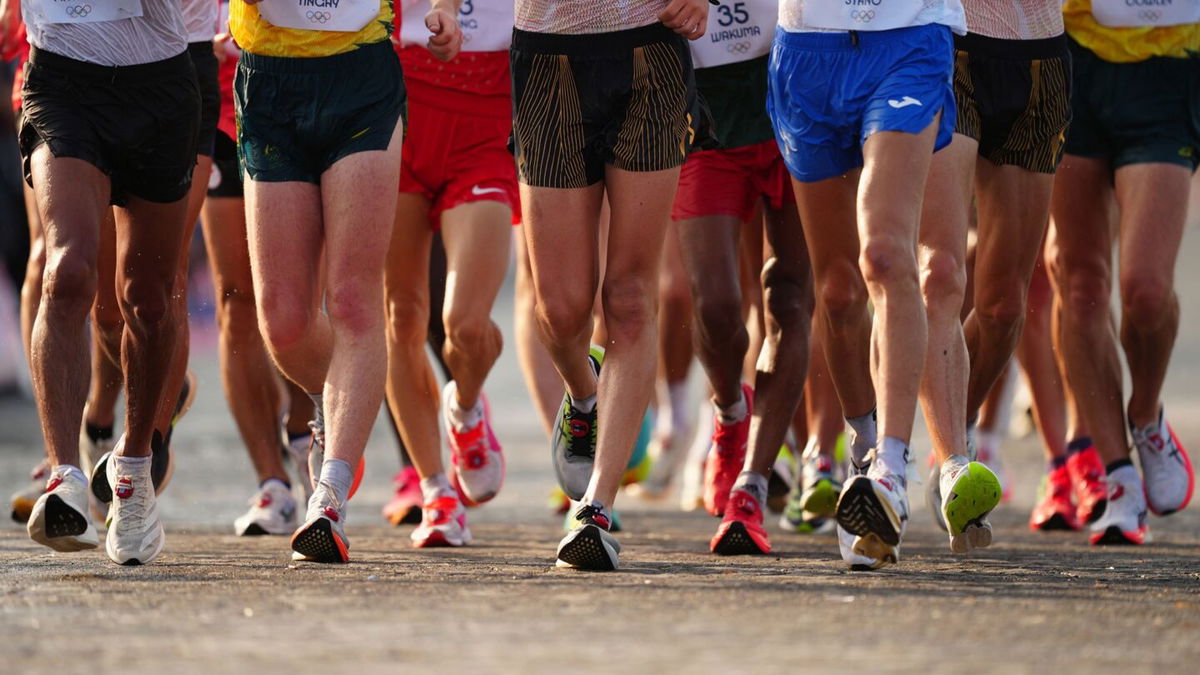 Race walkers compete in Paris