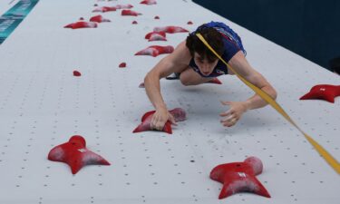 Sam Watson climbs