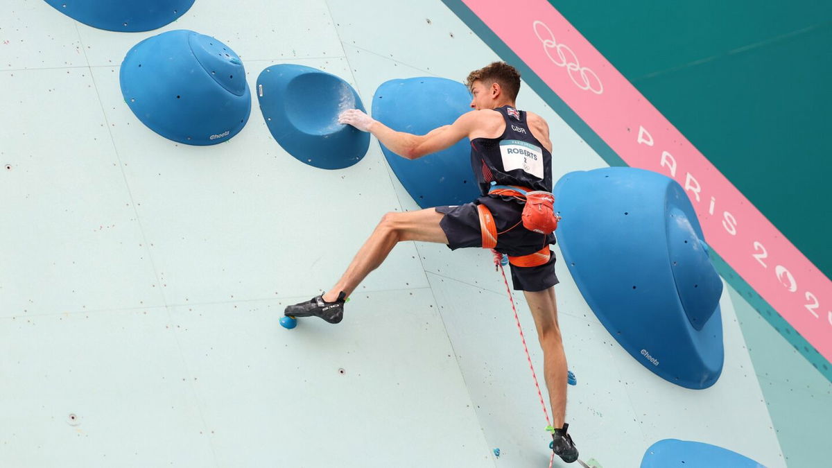 Toby Roberts climbs