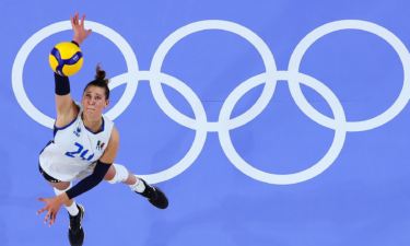 Ekaterina Antropova Italy competes during the Paris Olympic Games at Paris Arena in Paris