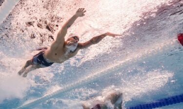 Caeleb Dressel of the United States competes during the men's 100m butterfly heats of swimming at the Paris Olympics on Aug. 2