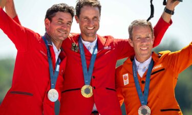 Silver medalist Steve Guerdat of Team Switzerland