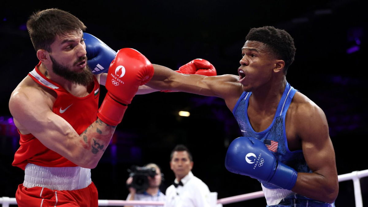 Omari Jones fights at the 2024 Paris Olympics