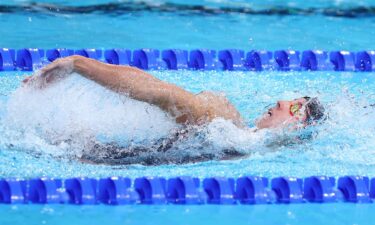 Regan Smith of the United States competes in the women's 200m backstroke final on day seven of the Paris Olympics at La Defense Arena on August 02