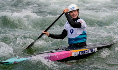 Evy Leibfarth of Team United States during the Paris 2024 Olympic Summer Games at Vaires-sur-Marne Nautical Stadium.