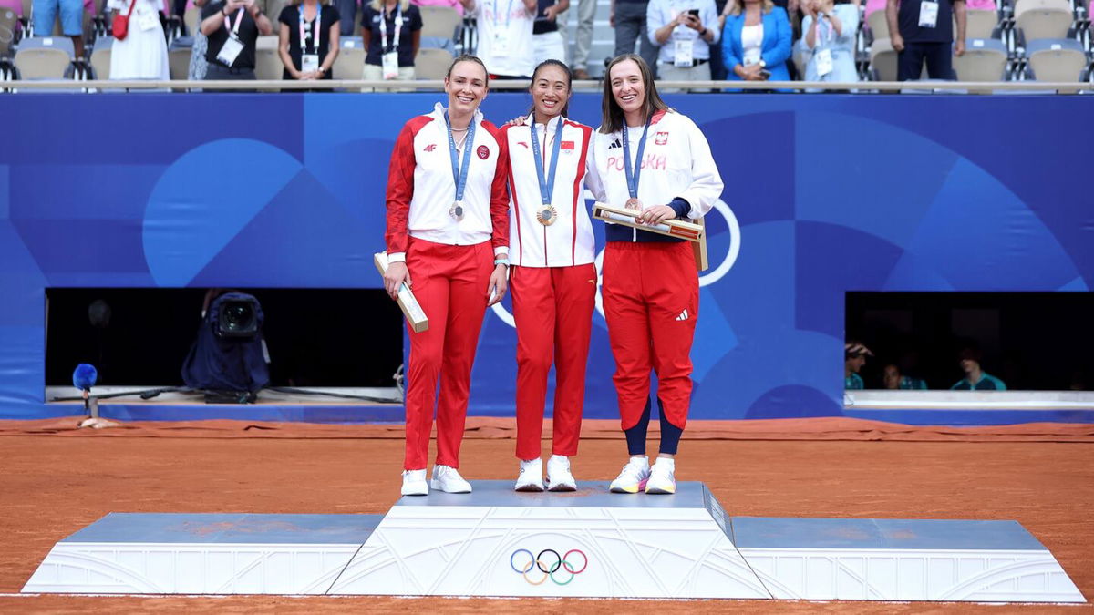 women's singles podium picture