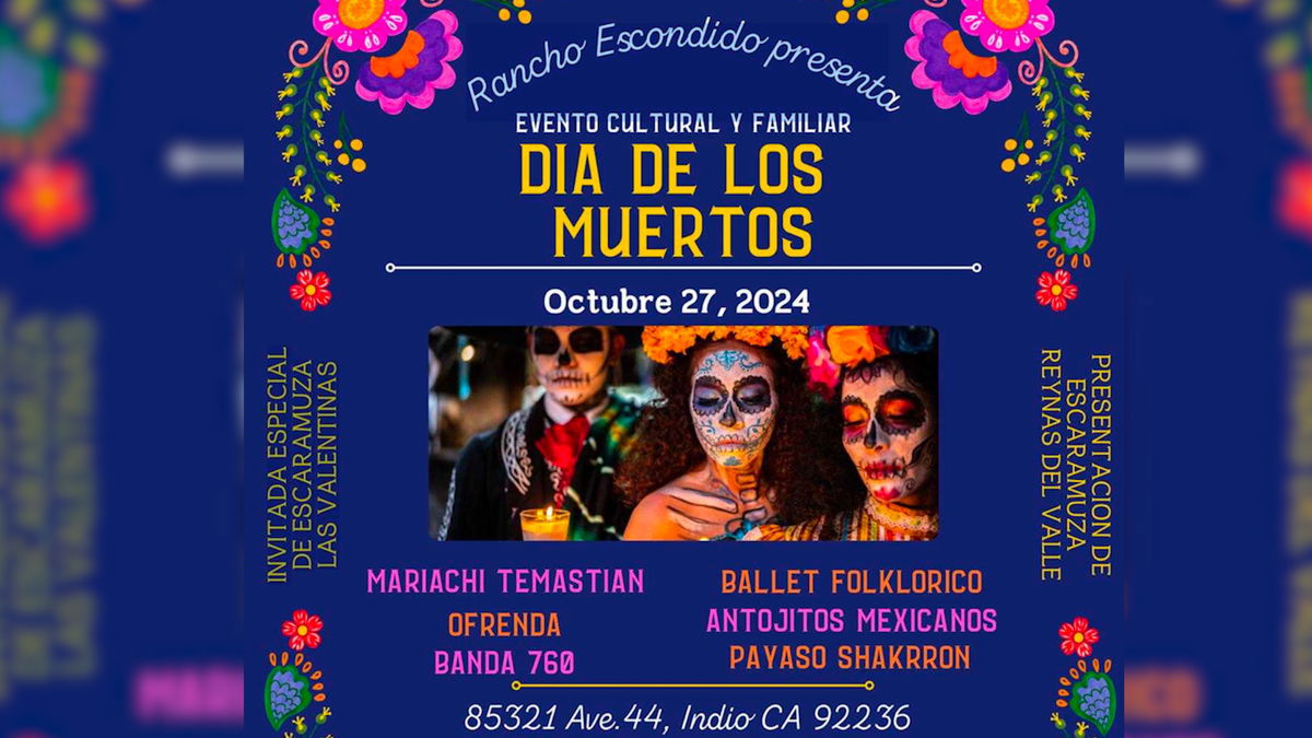 Una gran fiesta Latina se celebrará este domingo en Rancho Escondido con motivo del Día de los Muertos