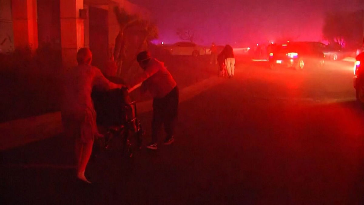 Eaton Fire forces officials to evacuate elderly patients from a nursing