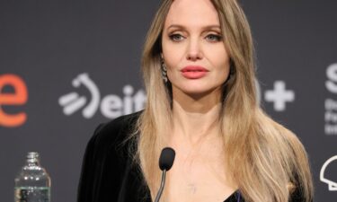 Angelina Jolie attends the "Couture" press conference during the 73rd San Sebastian International Film Festival on September 21.