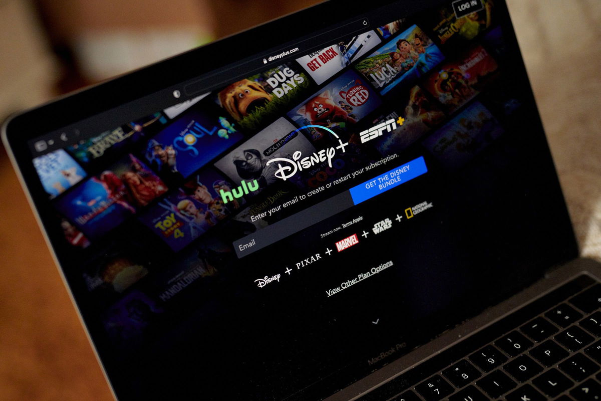 <i>Gabby Jones/Bloomberg/Getty Images via CNN Newsource</i><br/>The Disney+ website on a laptop computer in Brooklyn