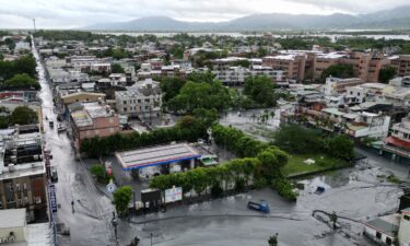 Mud is left in the streets as floodwaters recede in Hualien on September 24 following the bursting of a barrier lake.