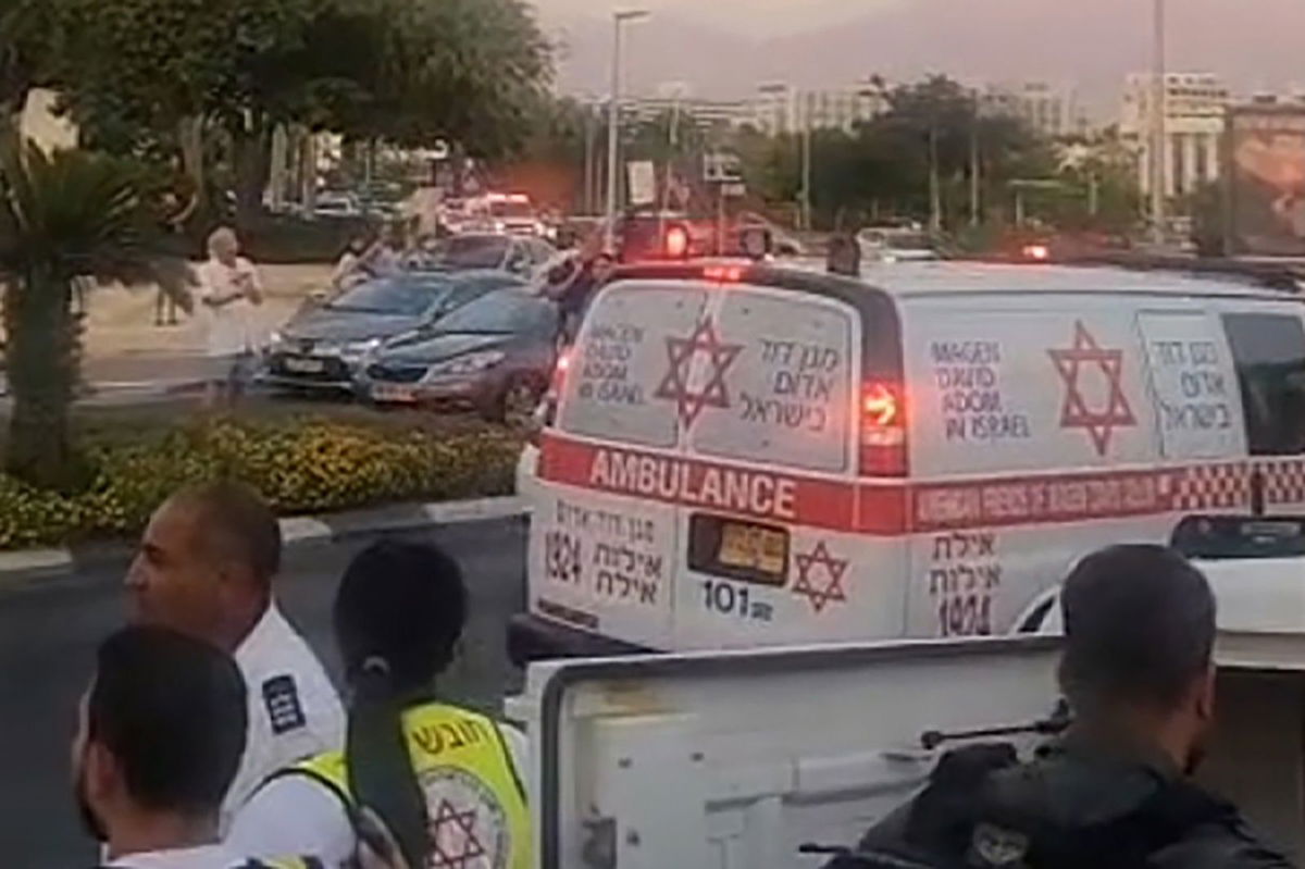 <i>MDA via CNN Newsource</i><br/>Footage shows emergency response in Eilat