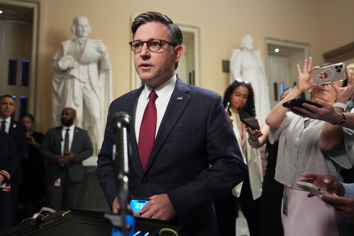 <i>J. Scott Applewhite/AP via CNN Newsource</i><br/>Speaker of the House Mike Johnson