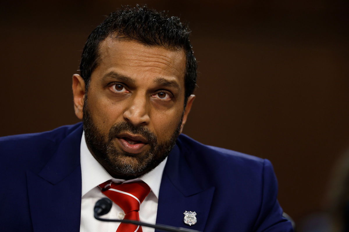 <i>Chip Somodevilla/Getty Images/File via CNN Newsource</i><br/>Federal Bureau of Investigation Director Kash Patel testifies before the Senate Judiciary Committee in the Hart Senate Office Building on Capitol Hill on September 16.