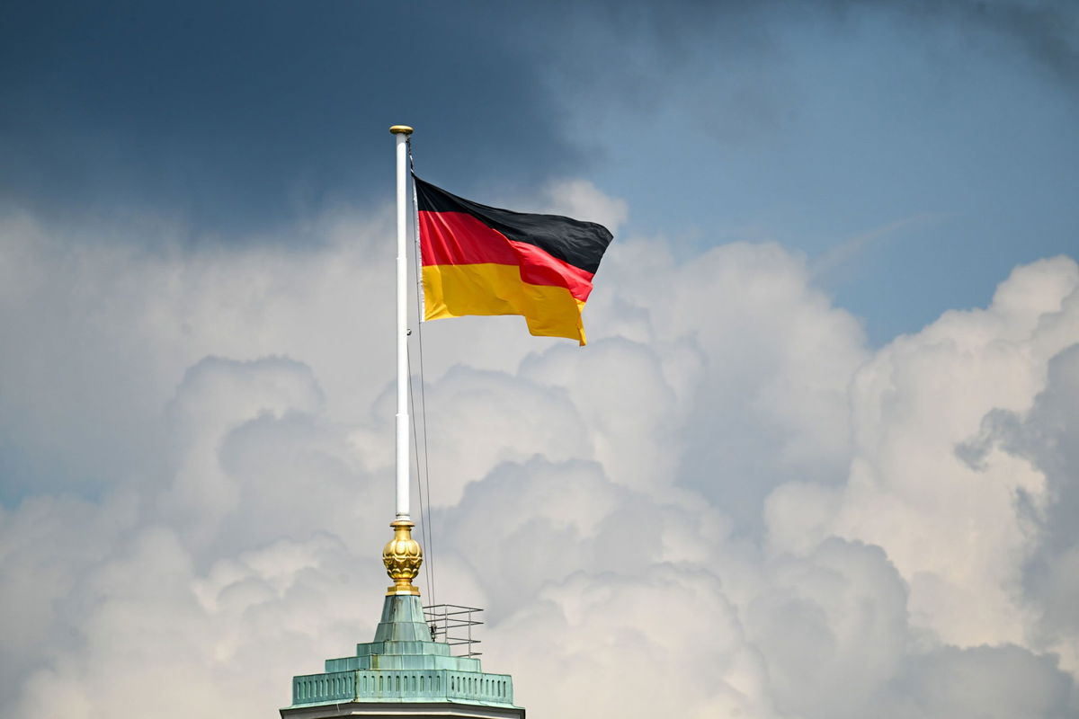 <i>Frm/dpa/picture alliance/Getty Images via CNN Newsource</i><br/>The German flag flies on the flagpole of the former Baden Residential Palace in Baden-Württemberg