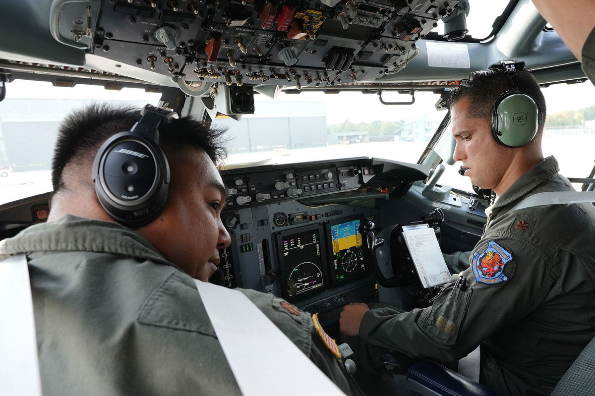 <i>Claudia Otto/CNN via CNN Newsource</i><br/>A NATO E-3 Sentry early warning and control aircraft stationed at Geilenkirchen airbase in Germany.