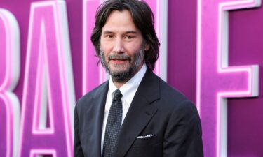 Keanu Reeves attends the premiere for the film "Ballerina" in Los Angeles