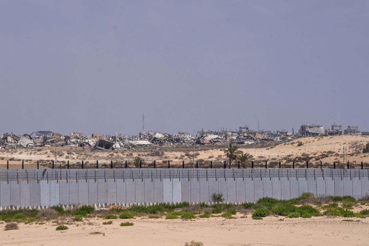 <i>Ali Moustafa/Getty Images/File via CNN Newsource</i><br/>Gaza as seen from the border with Egyptian Rafah in August.