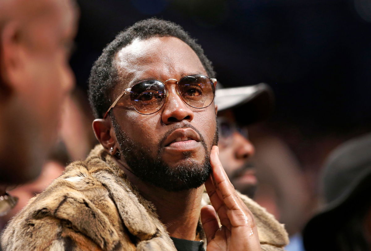 <i>Kathy Willens/AP/File via CNN Newsource</i><br/>Sean "Diddy" Combs sits courtside in the second half of an NBA basketball game between the Brooklyn Nets and the New York Knicks