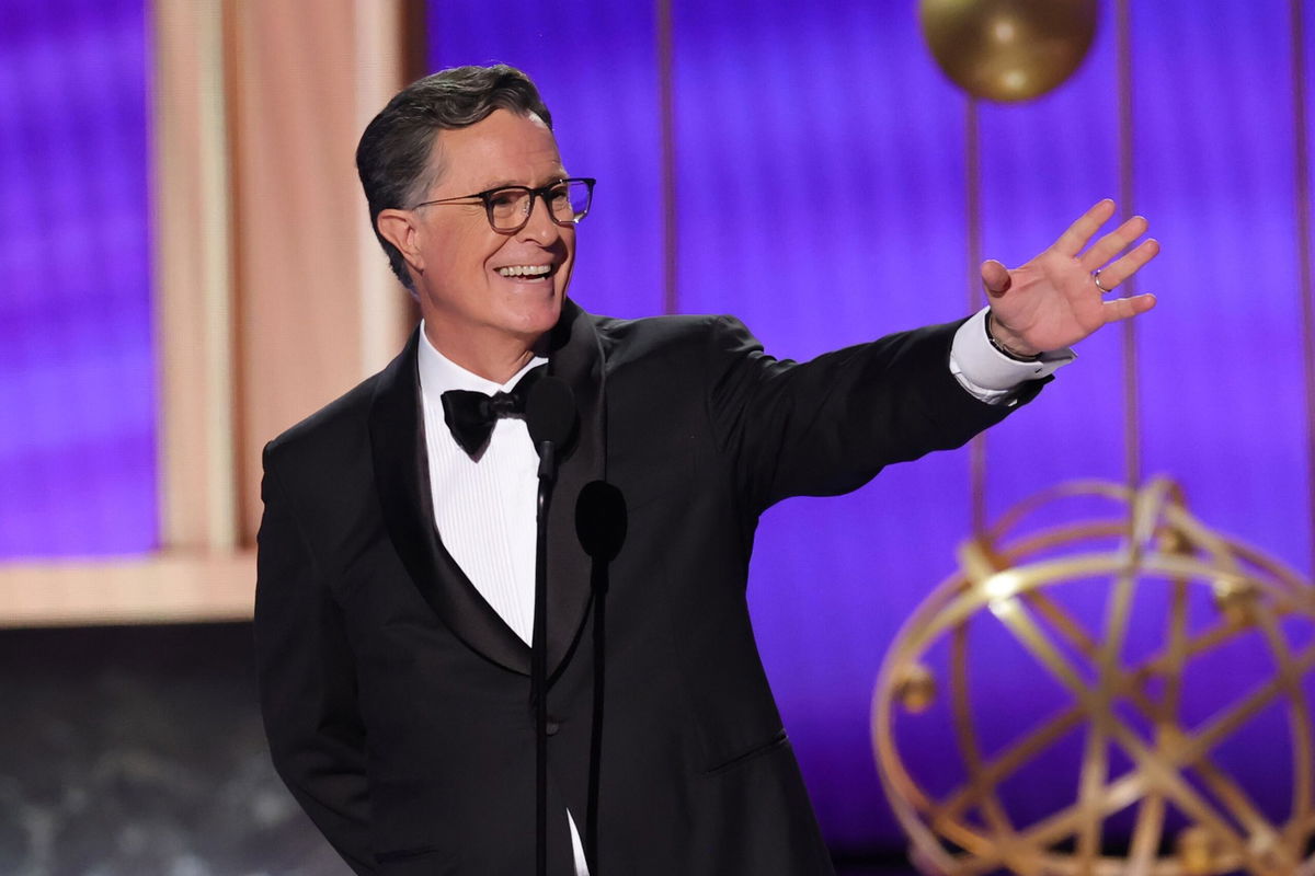 <i>Kevin Winter/Getty Images via CNN Newsource</i><br/>Stephen Colbert at the Emmys (he actually won).