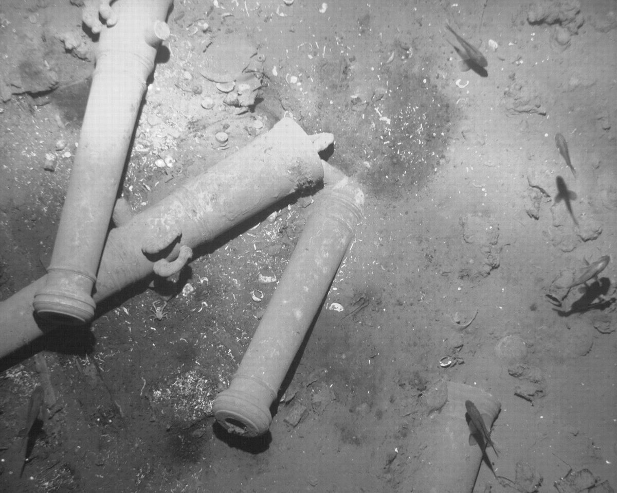 Artifacts found in the wreckage of the Spanish galleon San Jose are seen in this undated handout photo provided by the Colombian Ministry of Culture in December 2015.
