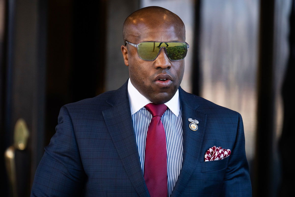 Rep. Wesley Hunt departs after speaking during the first day of the 2024 Republican National Convention in Milwaukee